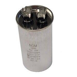 QX6535 35uf Capacitor Motor Run Round 35 uF MFD 370V HVAC 1.75"W x 3.75"H